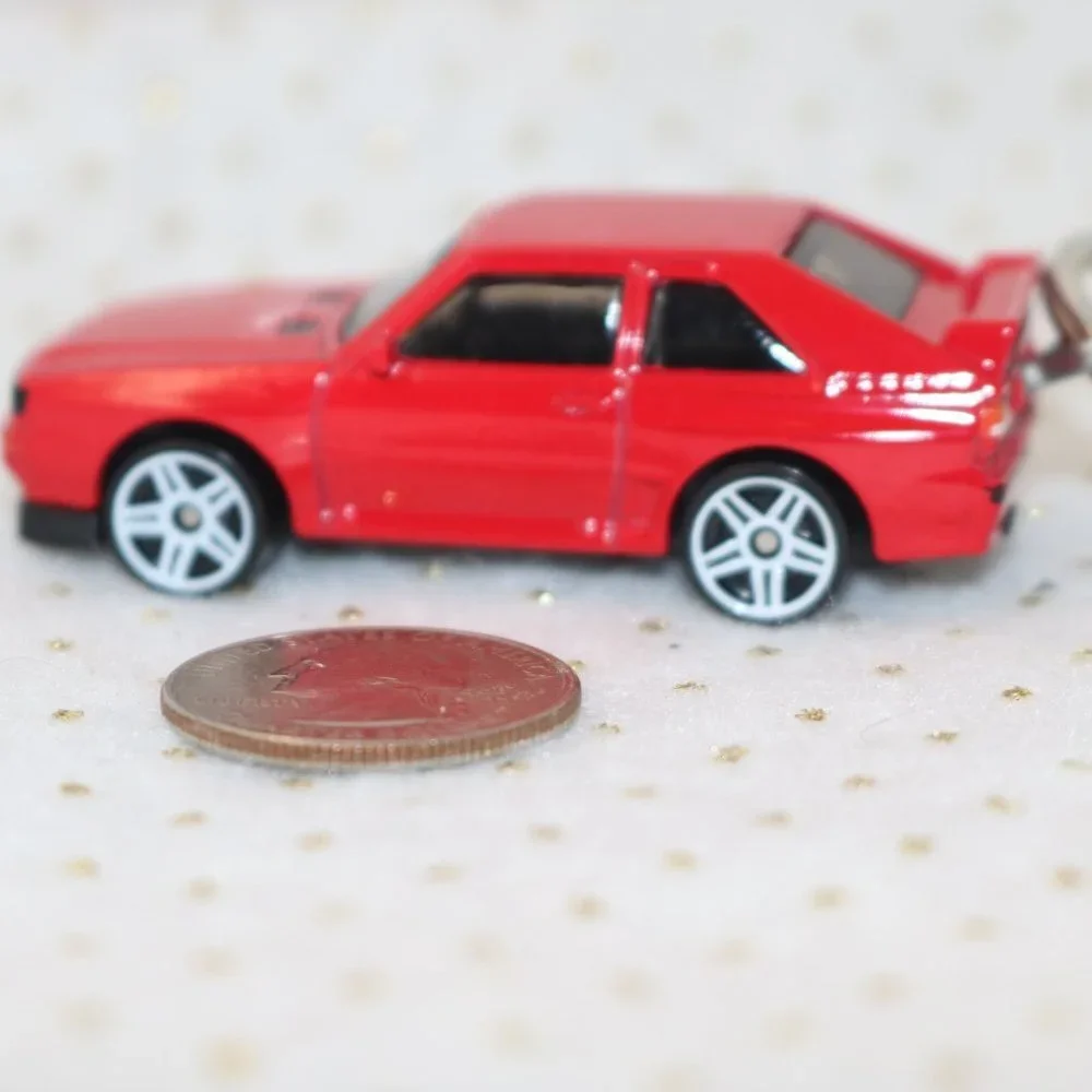 Hot Wheels '84 Audi Quattro CUSTOM keychain OOAK